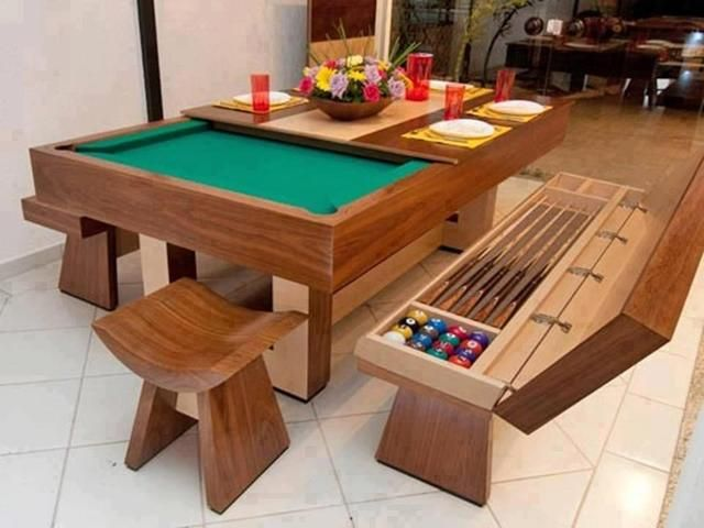  pool and dining table
